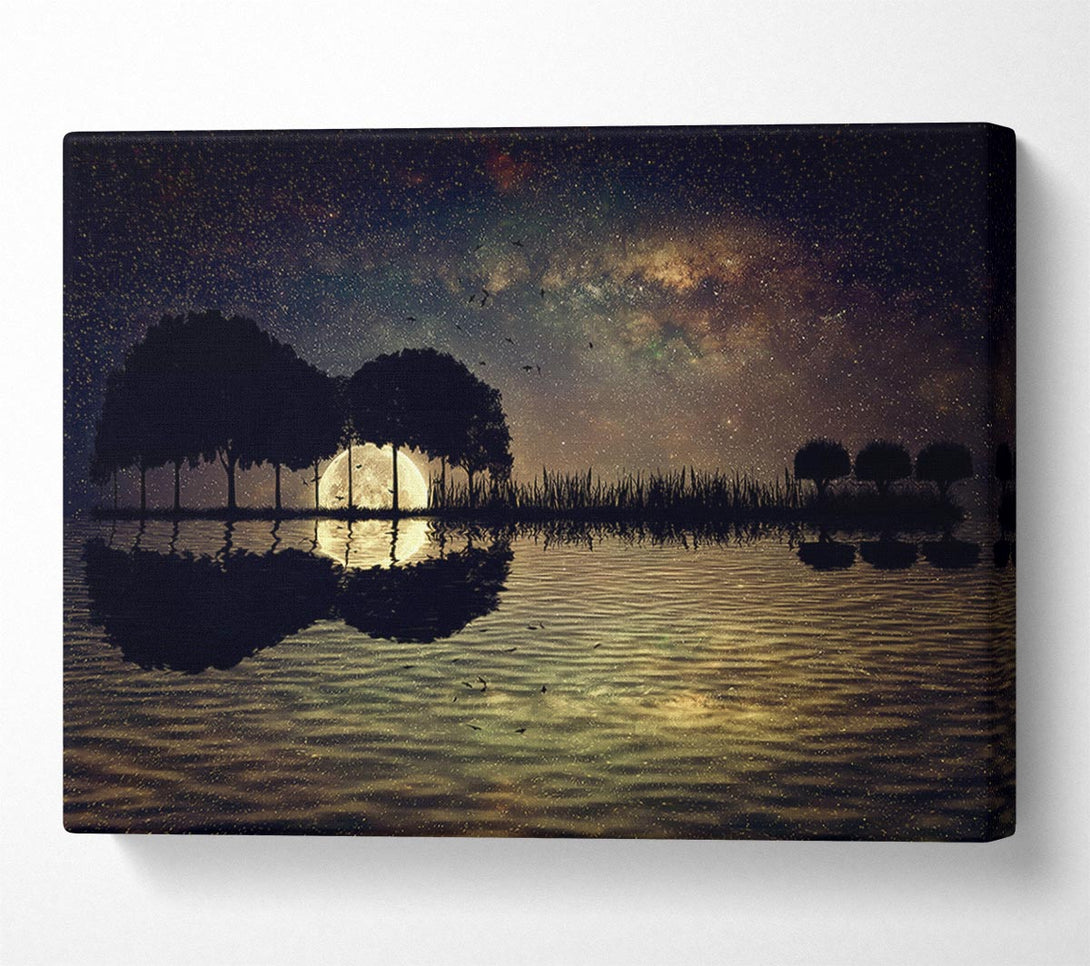  A Canvas Print of Guitar Tree Moonlight Canvas Art