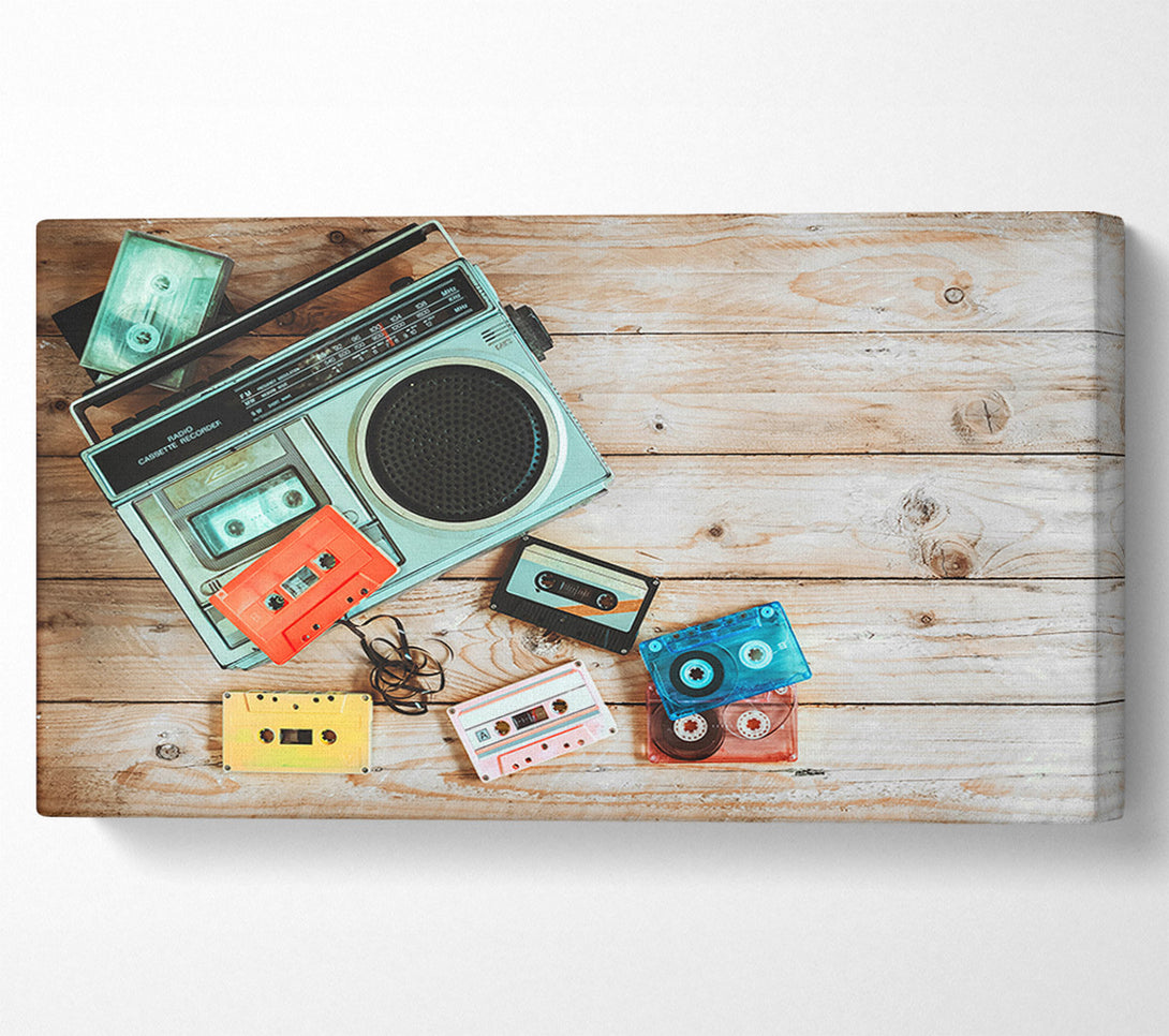  A Canvas Print of Tape Player Canvas Wall Art