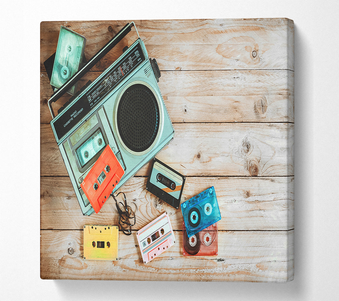  A Canvas Print of Tape Player Canvas Wall Art