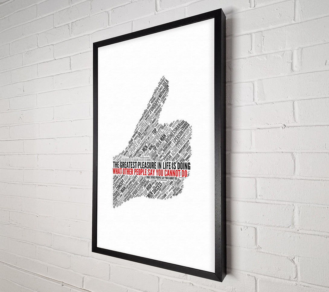  A Canvas Print of The Greatest Pleasure In Life 2 Canvas Wall Art
