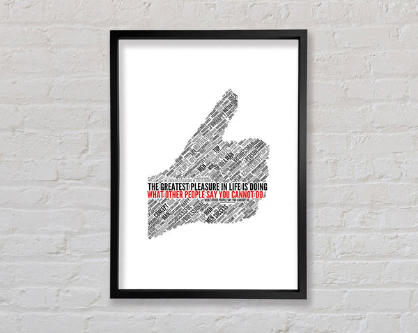 The Greatest Pleasure In Life 2 Framed Print