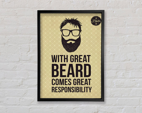 With Great Beard Framed Print