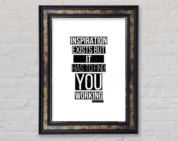 Inspiration Exists Framed Print