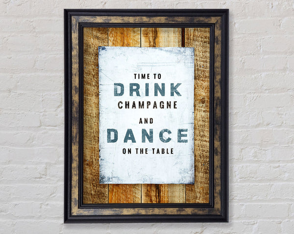 Time To Drink Champagne Framed Print