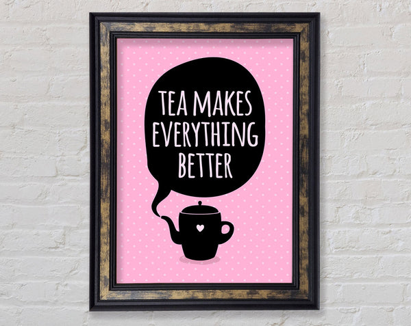 Tea Makes Everything Better Framed Print