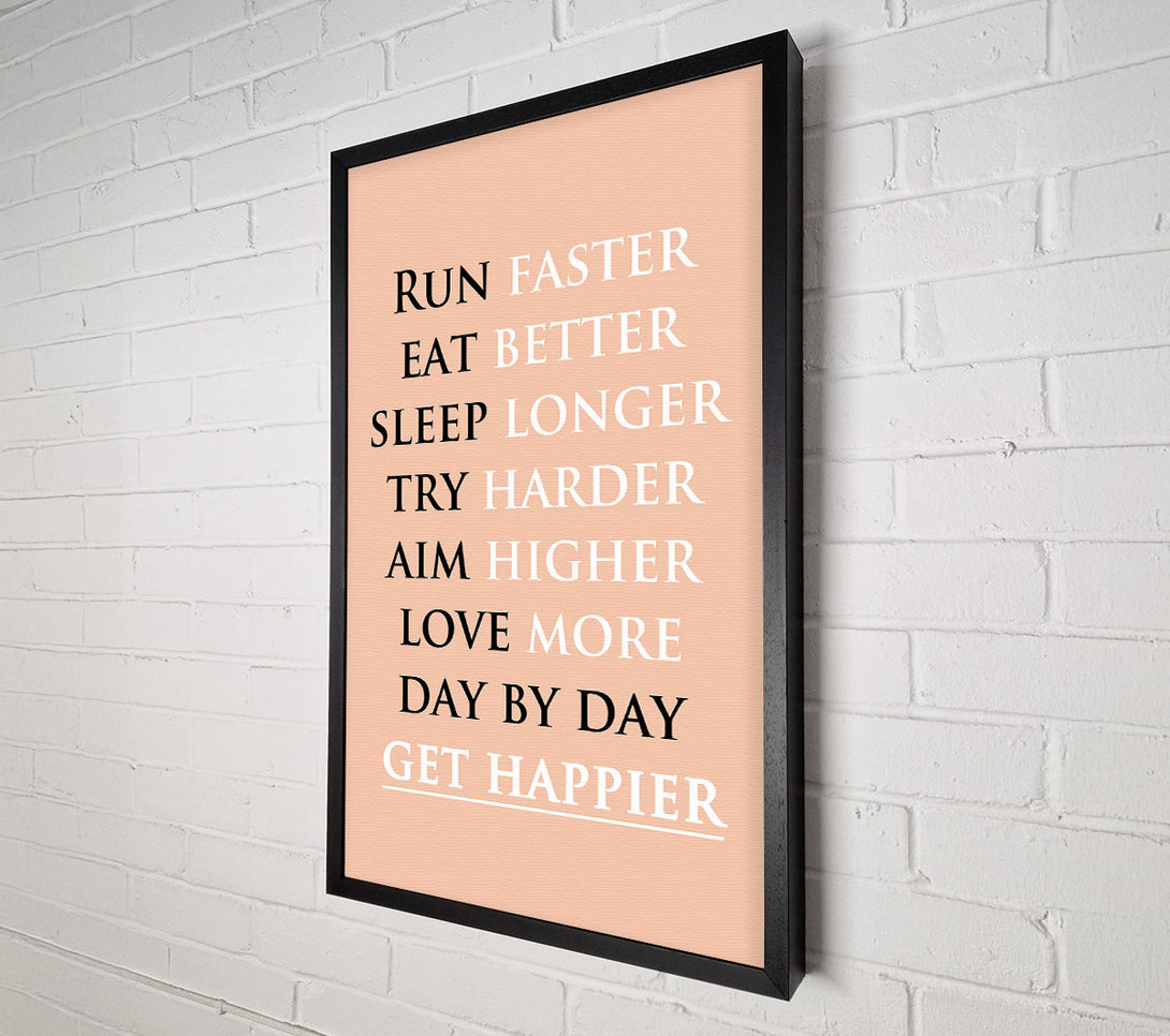  A Canvas Print of Get Happier Canvas Art