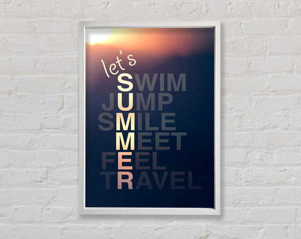 Let's Summer 2 Framed Print