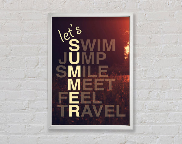 Let's Summer 1 Framed Print