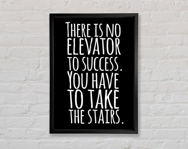 There Is No Elevation To Success Framed Print