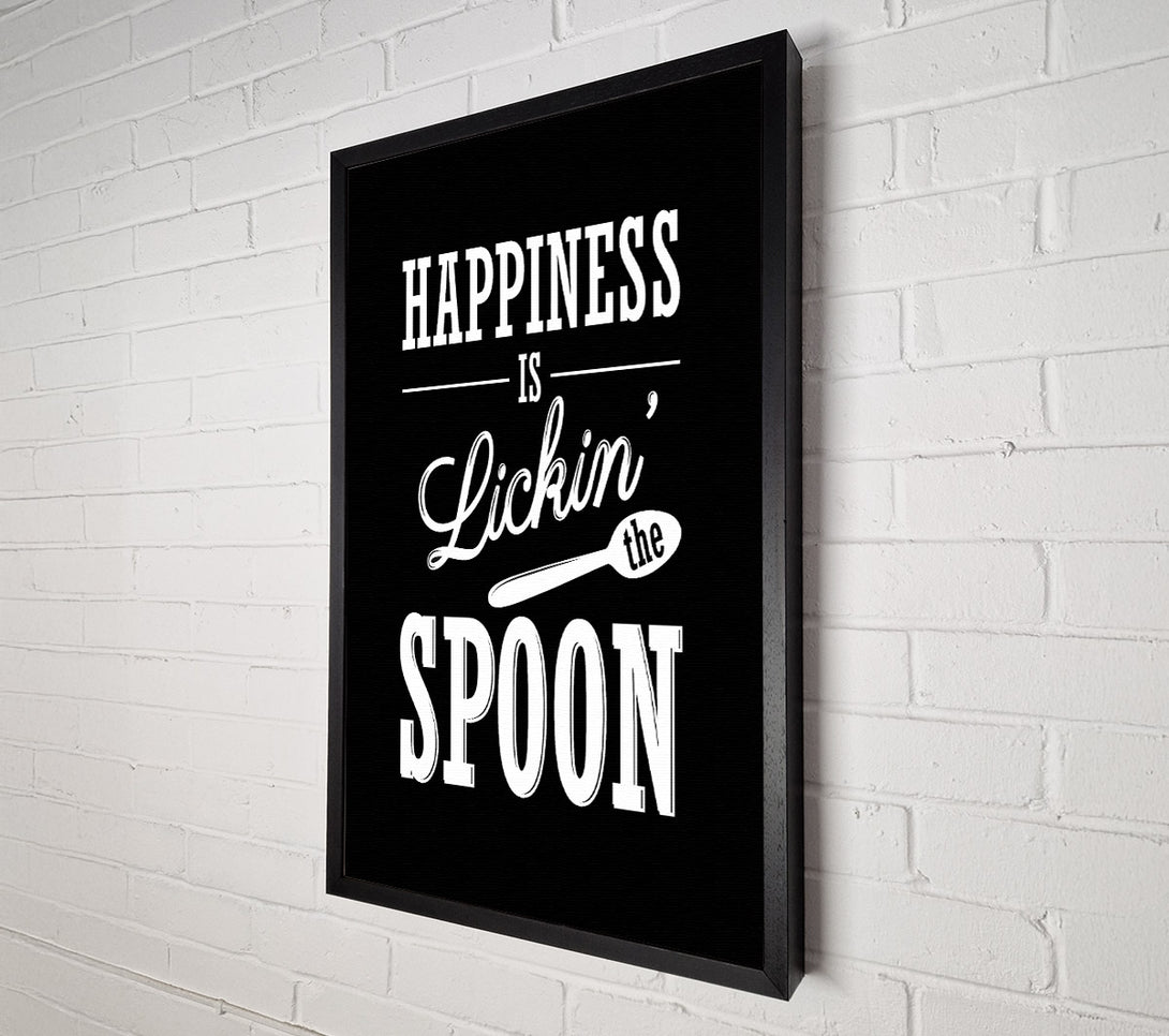  A Canvas Print of Happiness Is Lickin The Spoon Canvas Wall Art