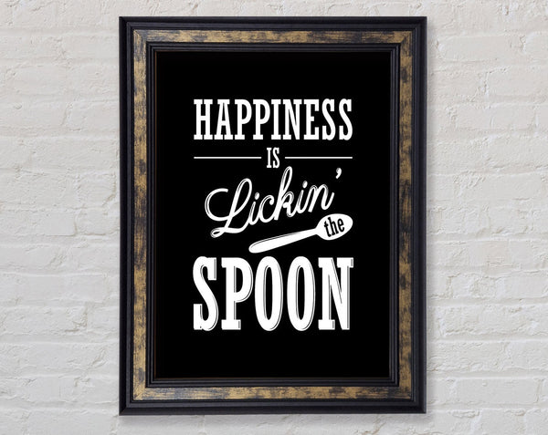 Happiness Is Lickin The Spoon Framed Print