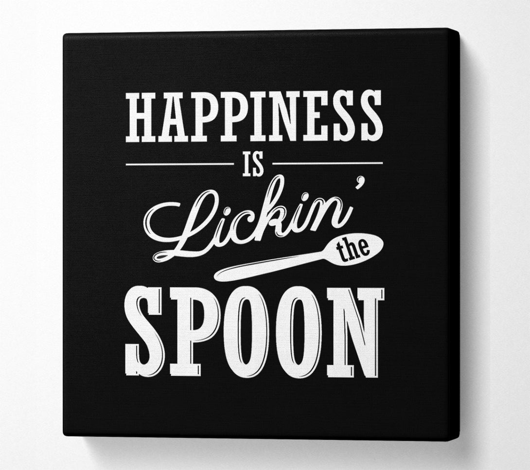  A Canvas Print of Happiness Is Lickin The Spoon Canvas Wall Art