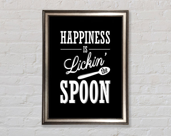 Happiness Is Lickin The Spoon Framed Print