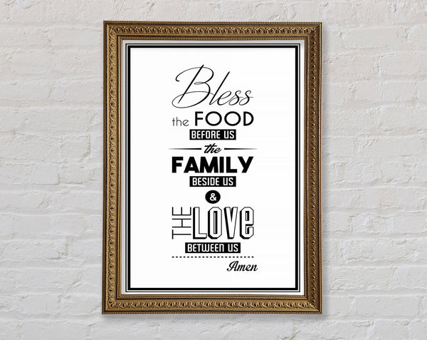 Bless The Food Before Us 2 Framed Print
