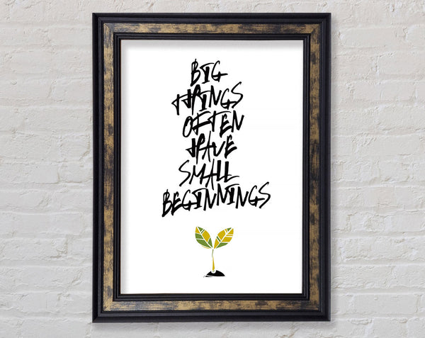 Small Beginnings Framed Print