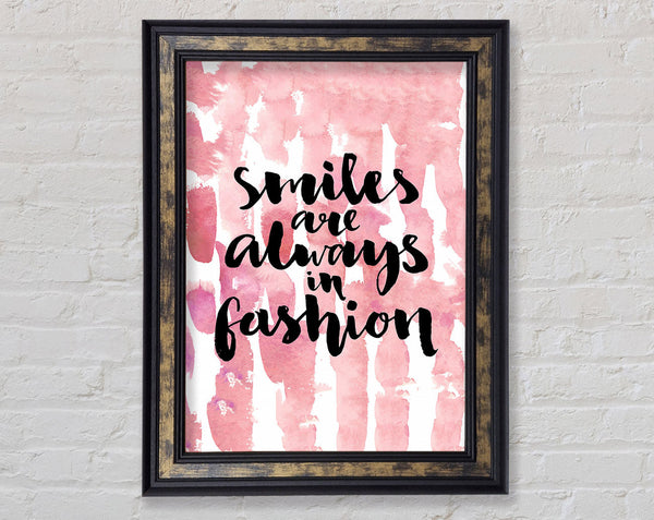 Smiles Are Always In Fashion 2 Framed Print