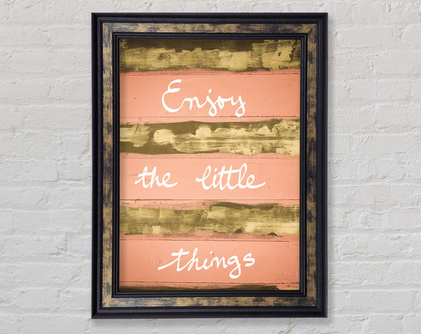 Enjoy The Little Things 3 Framed Print