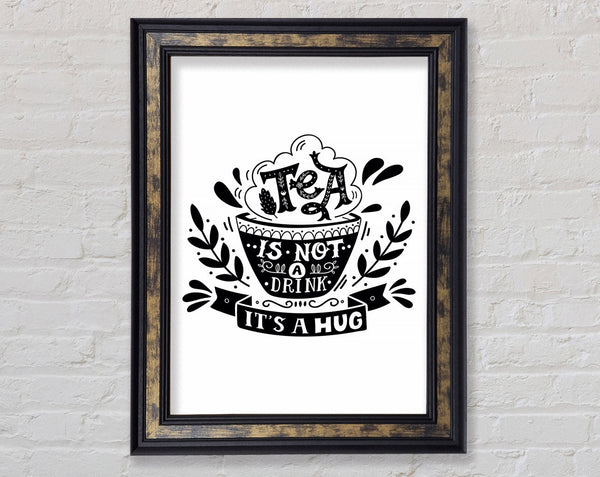 Tea Is A Hug Framed Print