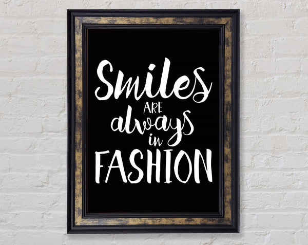 Smiles Are Always In Fashion 3 Framed Print