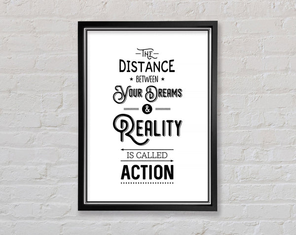 The Distance Between Your Dreams Framed Print