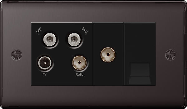 BG NBN69 Quadplex TV/FM/SAT Media Socket