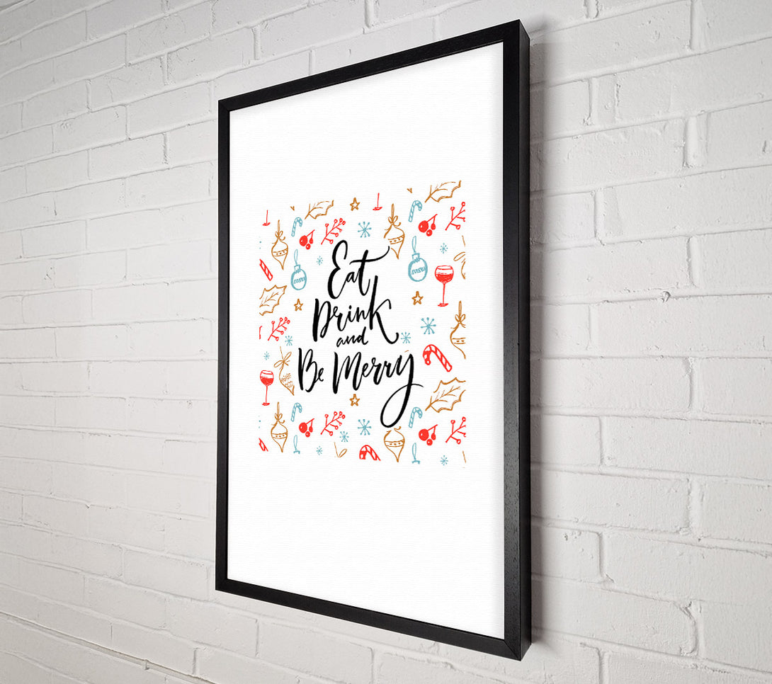  A Canvas Print of Eat Drink And Be Merry Canvas Wall Art