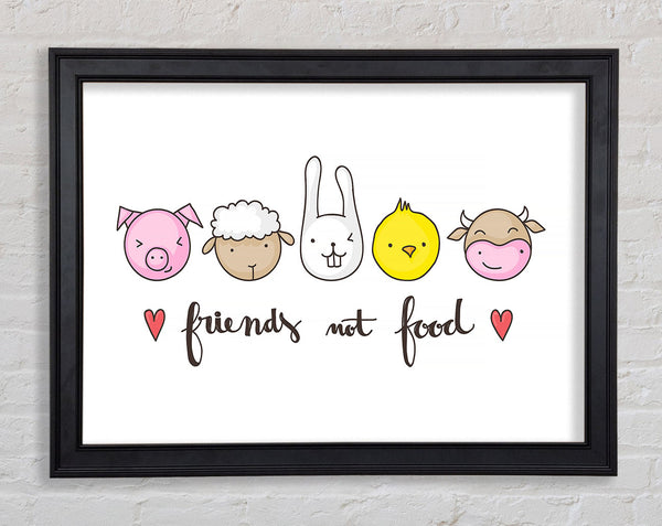 Friends Not Food Framed Print