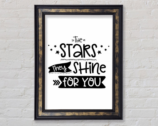 The Stars They Shine For You Framed Print