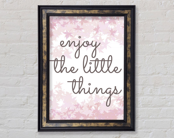 Enjoy The Little Things 5 Framed Print