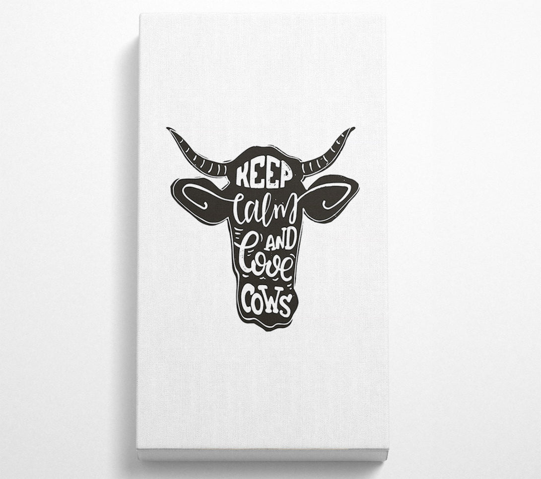  A Canvas Print of Keep Calm Love Cows Canvas Wall Art