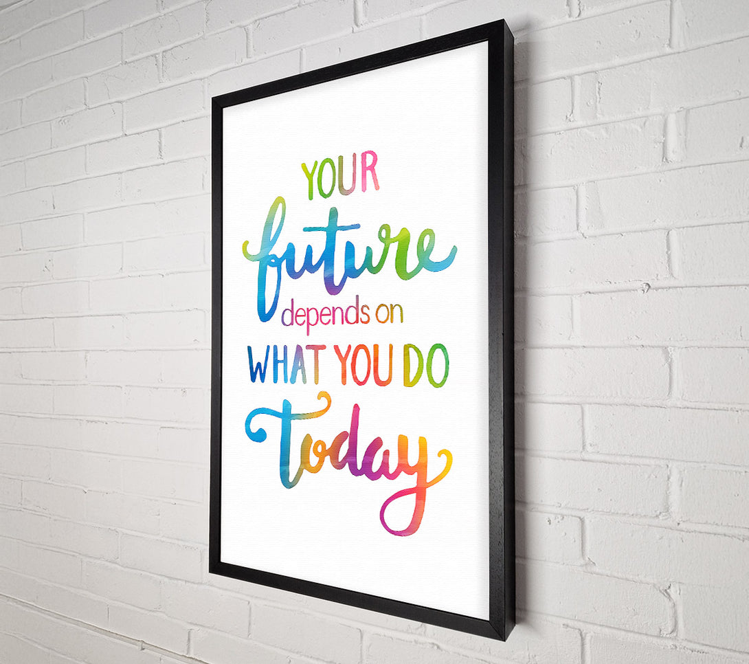  A Canvas Print of Your Future Depends On What You Do Canvas Print
