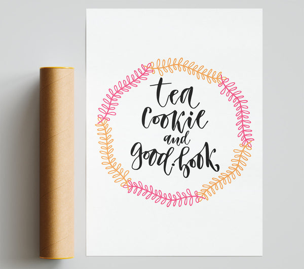 Tea Cookie And A Good Book Poster