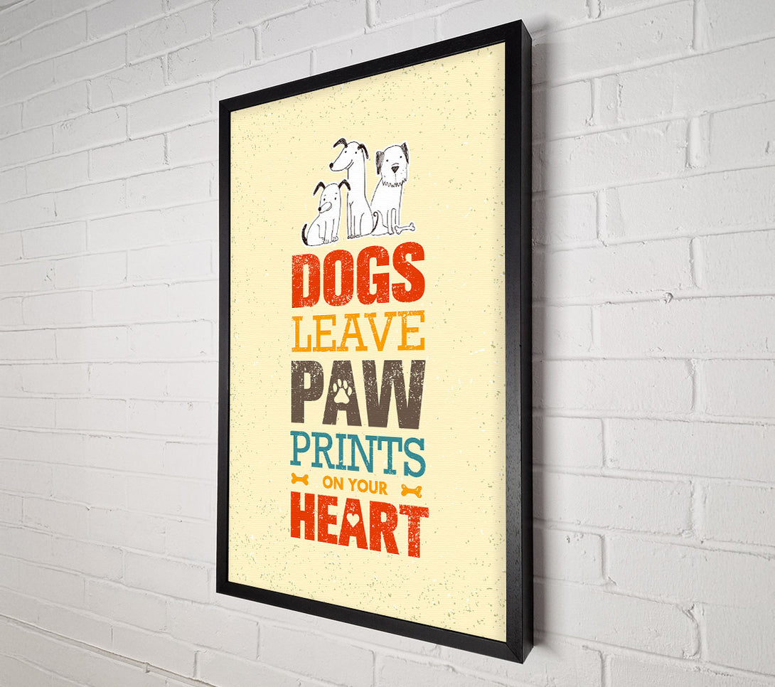  A Canvas Print of Dogs Leave Paw Prints Canvas Art