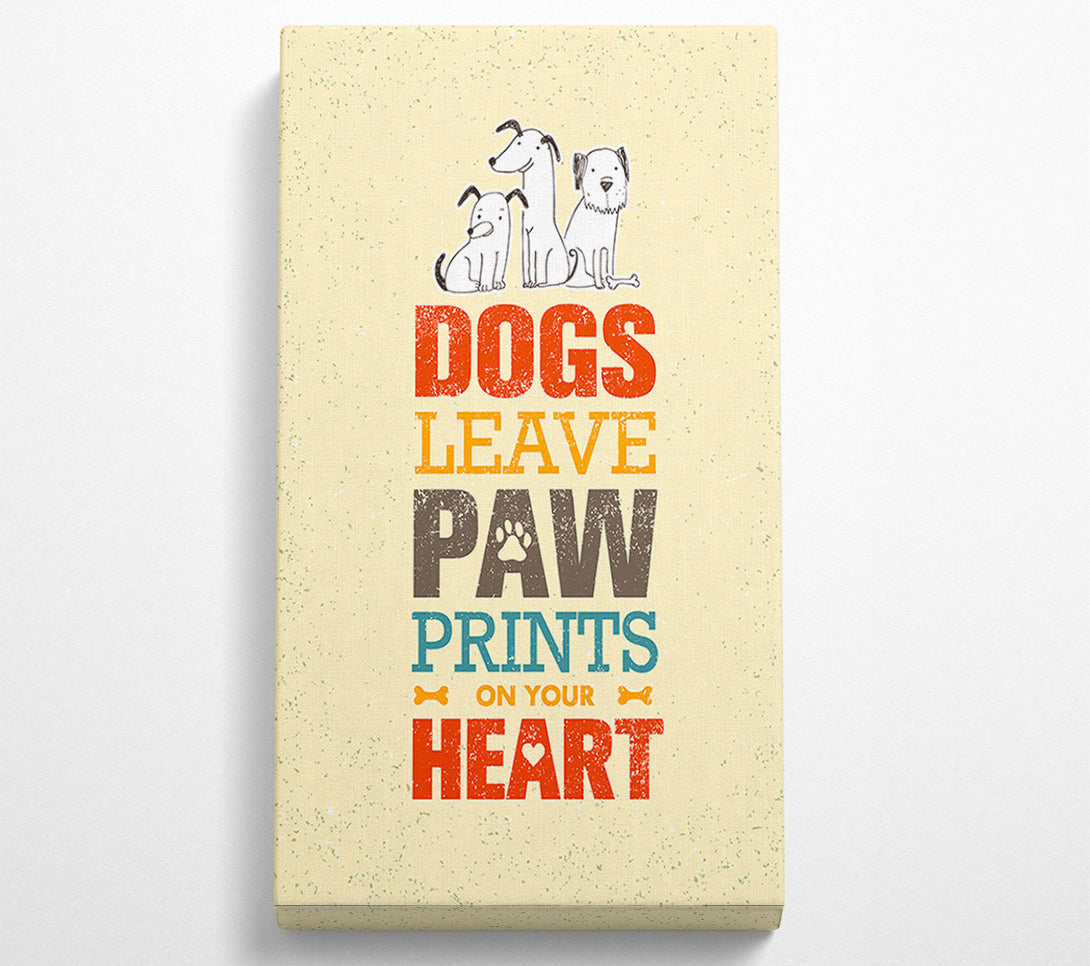  A Canvas Print of Dogs Leave Paw Prints Canvas Art