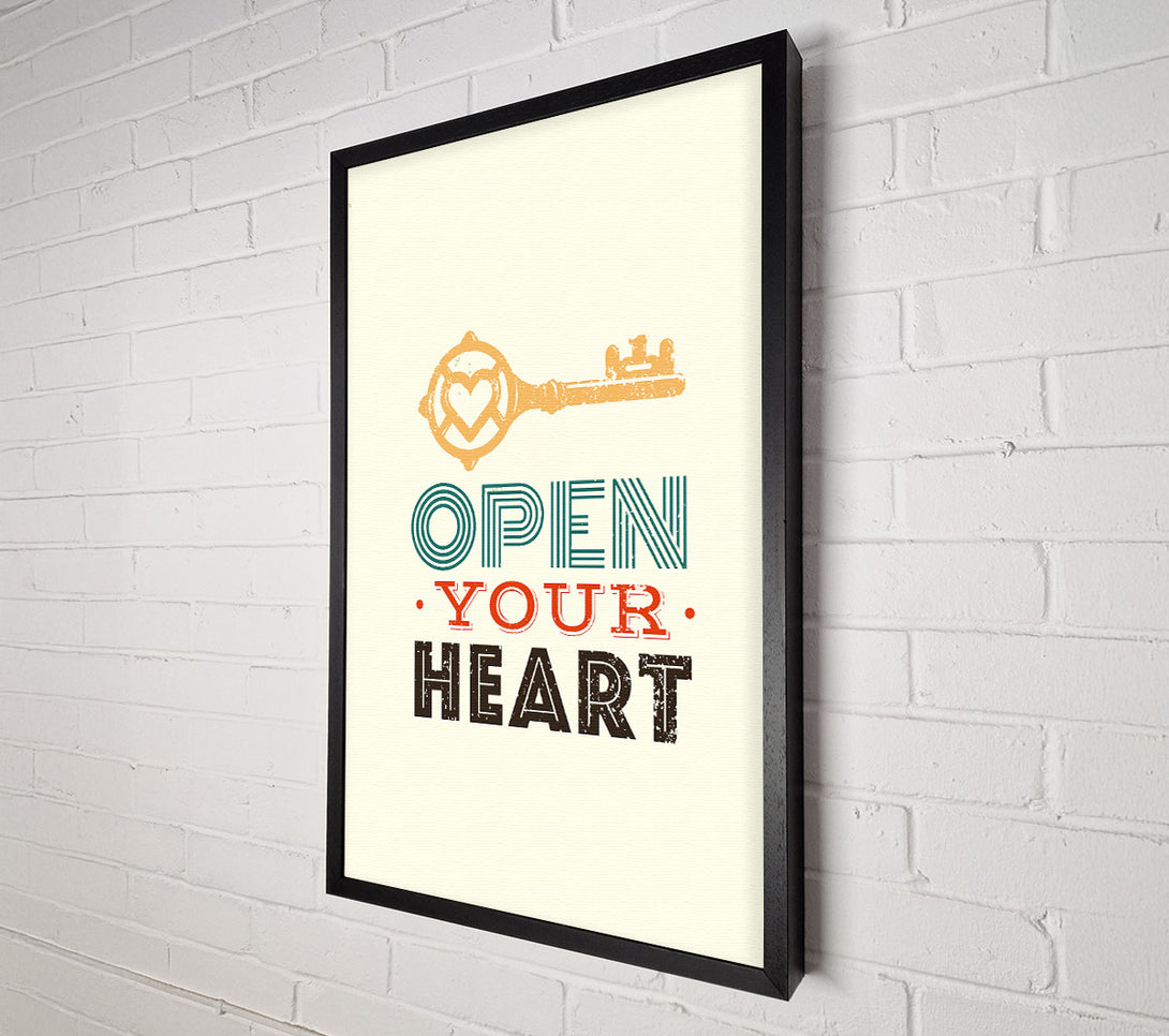  A Canvas Print of Open Your Heart Canvas Wall Art