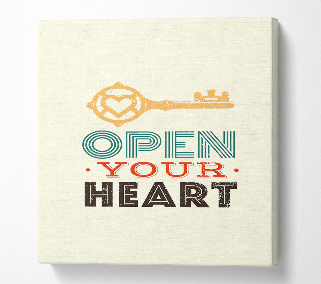  A Canvas Print of Open Your Heart Canvas Wall Art