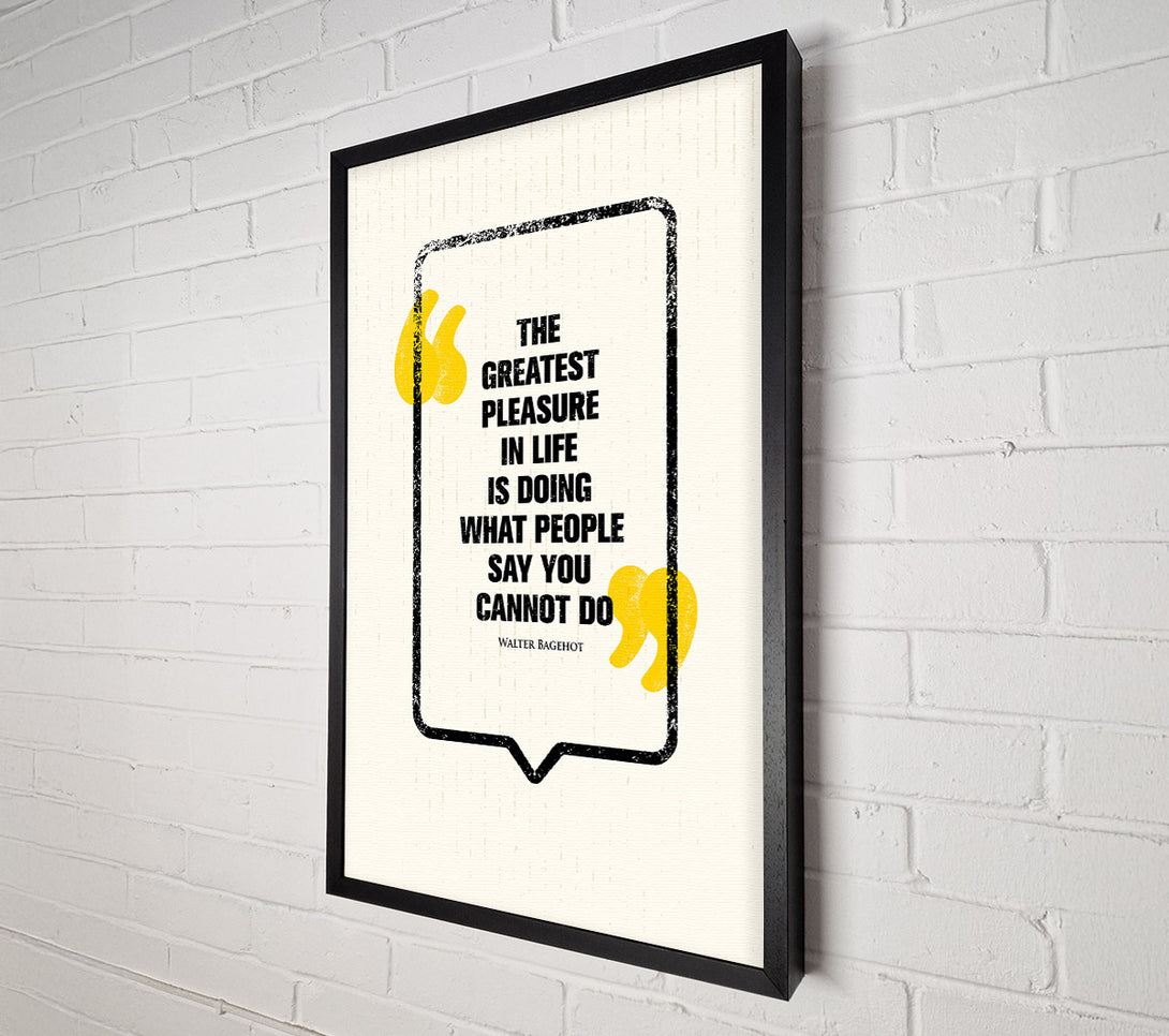  A Canvas Print of The Greatest Pleasure In Life 4 Canvas Print