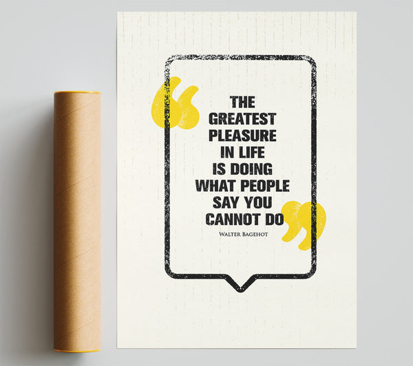 The Greatest Pleasure In Life 4 Poster
