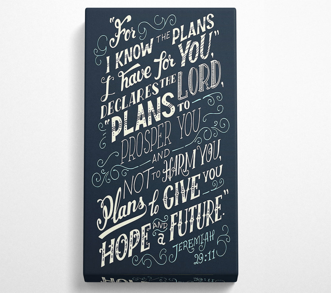  A Canvas Print of For I Know The Plans I Have For You Canvas Print