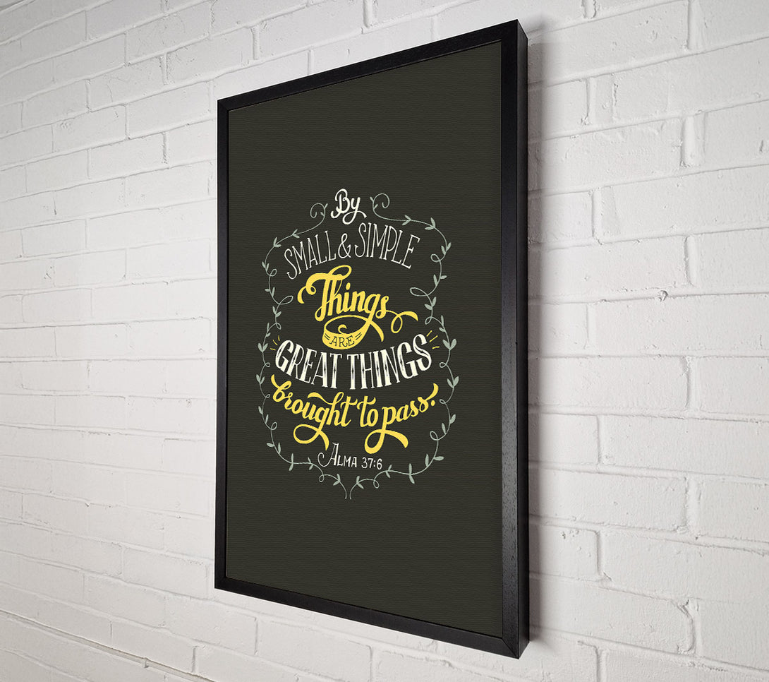  A Canvas Print of By Small And Simple Things Canvas Wall Art