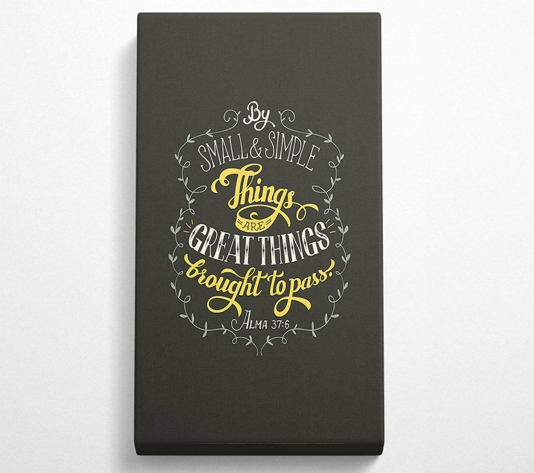  A Canvas Print of By Small And Simple Things Canvas Wall Art