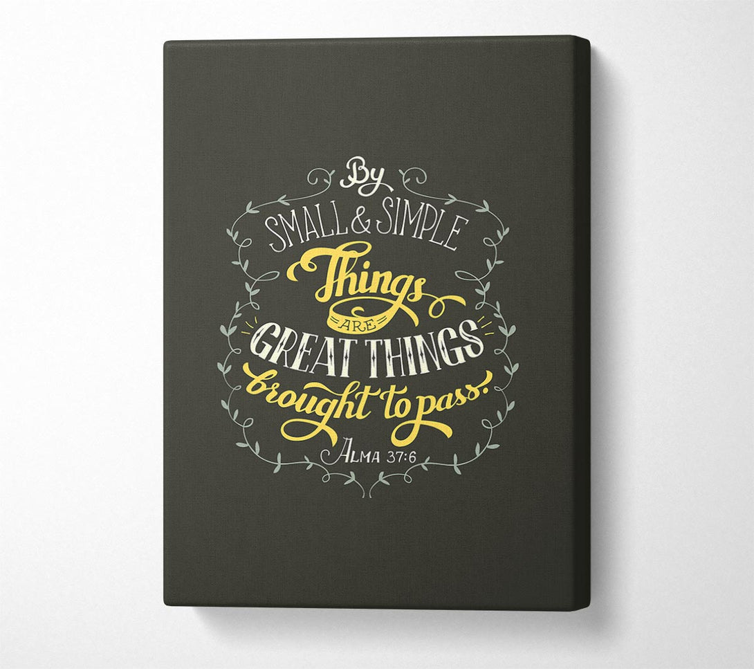  A Canvas Print of By Small And Simple Things Canvas Wall Art