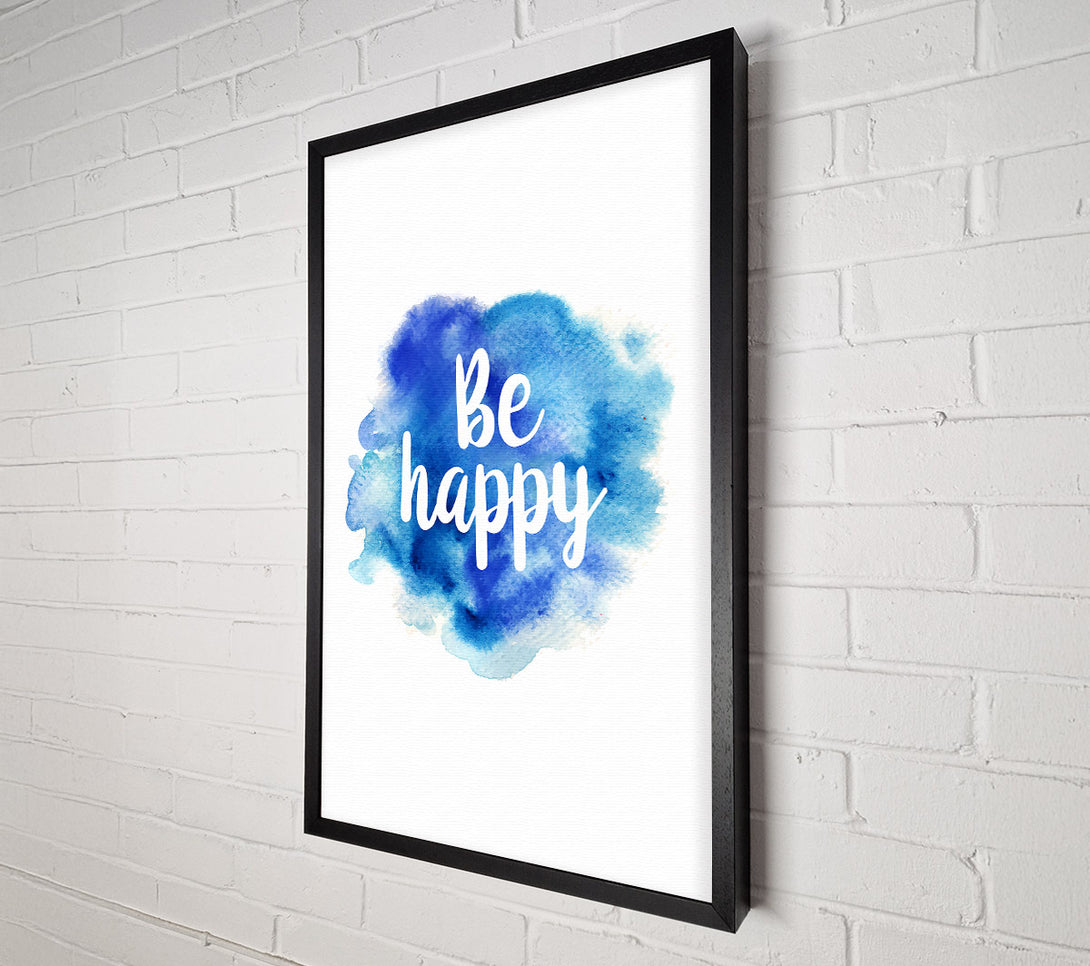  A Canvas Print of Be Happy 3 Canvas Wall Art