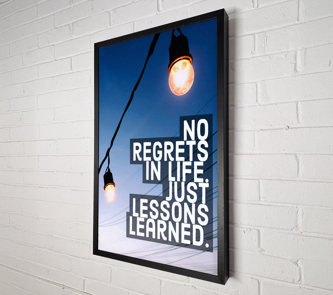  A Canvas Print of No Regrets In Life Canvas Print