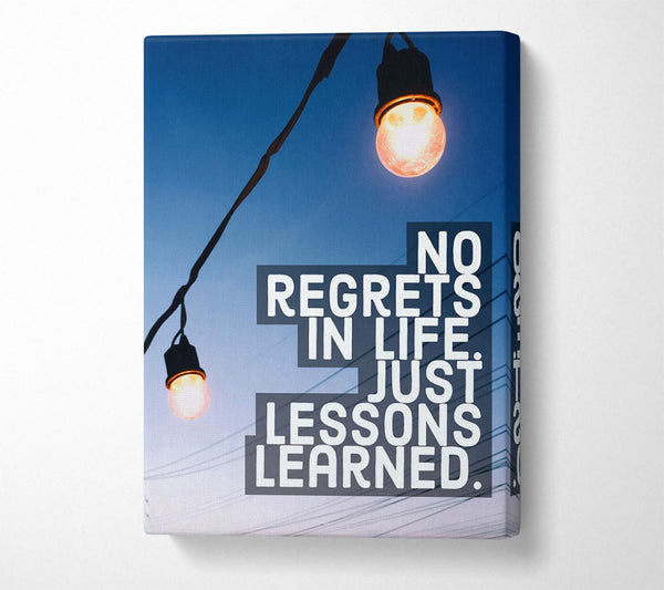  A Canvas Print of No Regrets In Life Canvas Print
