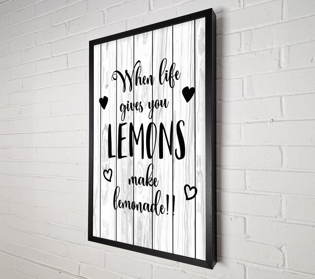  A Canvas Print of When Life Gives You Lemons 2 Canvas Print