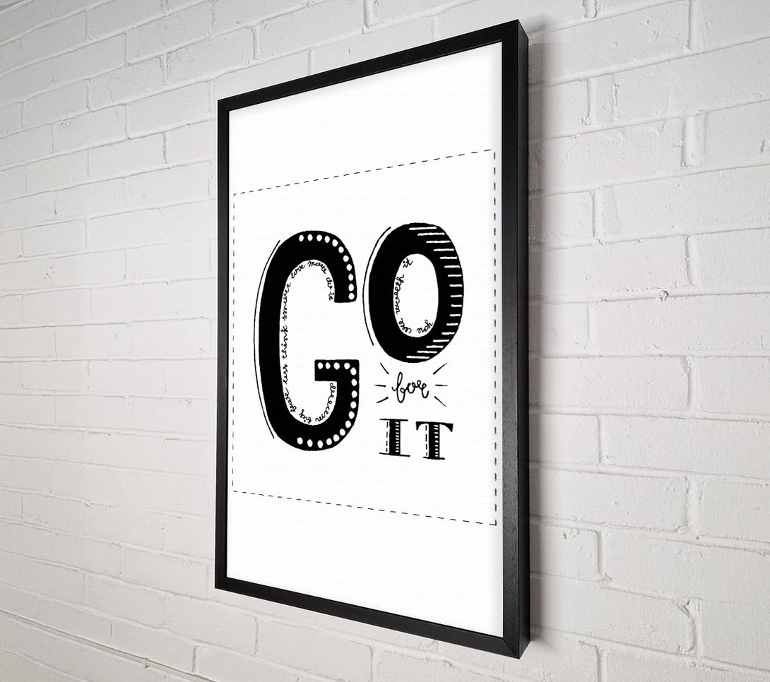  A Canvas Print of Go For It Canvas Wall Art