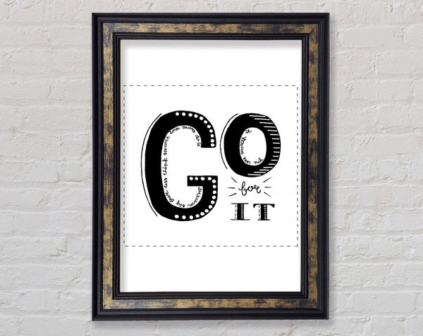 Go For It Framed Print
