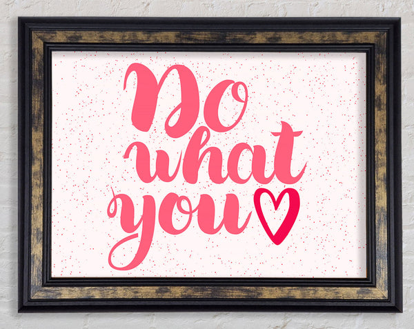 Do What You Love 2 Framed Print