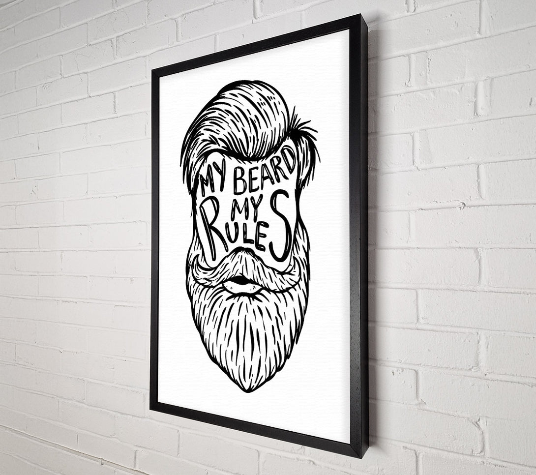  A Canvas Print of My Beard My Rules Canvas Wall Art